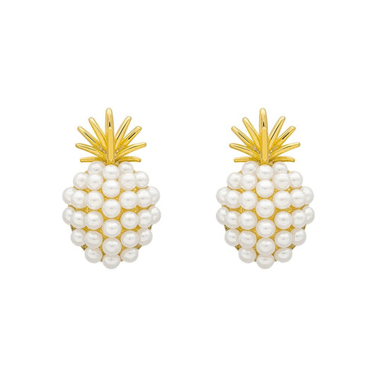 Minimalistyczne kolczyki - ananas
